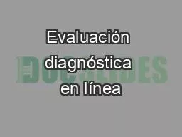 Evaluación diagnóstica en línea