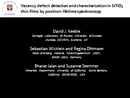 Vacancy defect detection and characterization in SrTiO