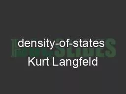 density-of-states Kurt Langfeld