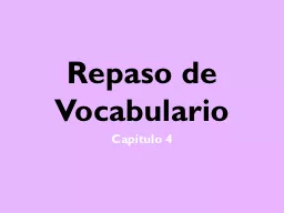 PPT-Repaso de Vocabulario Capítulo