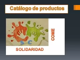 Catálogo de productos SOLIDARIDAD