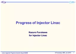 Progress of Injector Linac