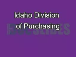 Idaho Division of Purchasing