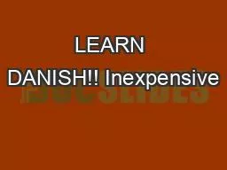 LEARN DANISH!! Inexpensive