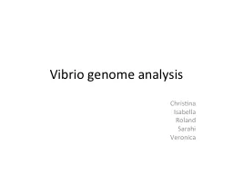 Vibrio  genome analysis Christina