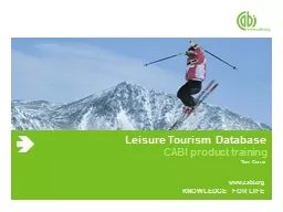 PPT-Leisure Tourism Database