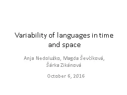 Variability  of languages in time