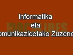 Informatika eta Telekomunikazioetako Zuzendaritza