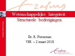 PPT-Wetenschappelijke Integriteit: