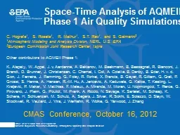 Space-Time Analysis of AQMEII Phase 1 Air Quality Simulations