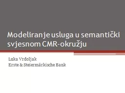 PPT-Modeliranje usluga u semantički svjesnom CMR-okružju