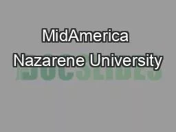 PPT-MidAmerica Nazarene University