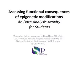 Assessing functional consequences of epigenetic modifications
