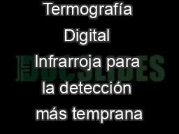 Termografía Digital Infrarroja para la detección más temprana