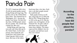 According to the author, how did people feel about the pandas?