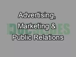 Advertising, Marketing & Public Relations