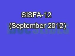 SISFA-12 (September 2012)