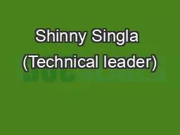 Shinny Singla (Technical leader)