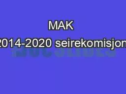 MAK 2014-2020 seirekomisjoni