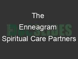 The Enneagram Spiritual Care Partners