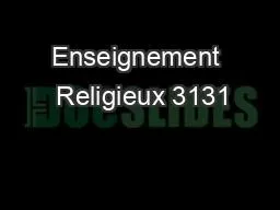 PPT-Enseignement Religieux 3131