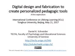 Digital design and fabrication to create personalized pedagogic tools