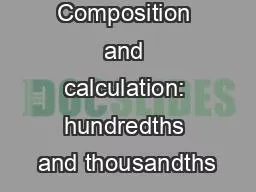 PPT-1.24 Composition and calculation: hundredths and thousandths