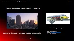 Towards  Suistanable  Development - TSD 2018