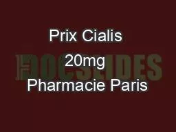 Prix Cialis 20mg Pharmacie Paris
