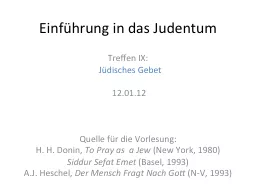 PPT-Einführung in das Judentum