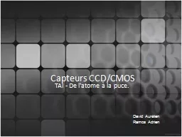 Capteurs CCD/CMOS TAI - De l'atome à la puce.