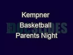 Kempner Basketball Parents Night
