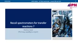 PPT-Recoil spectrometers for