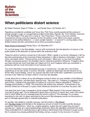 When politicians distort science By Robert Socolow Rog
