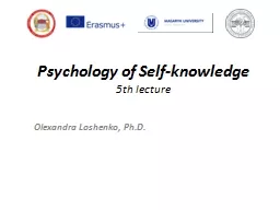 Psychology of Self-knowledge