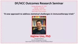 DF/HCC Outcomes Research Seminar