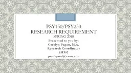 Psy150/psy250  Research requirement