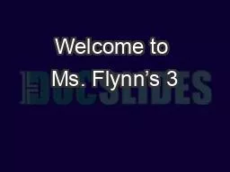 Welcome to Ms. Flynn’s 3