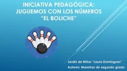 Iniciativa pedagógica: Juguemos con los números