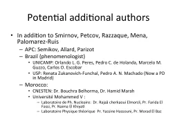 PPT-Potential additional authors