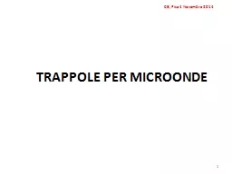 TRAPPOLE PER MICROONDE  CB, Pisa 4 Novembre 2014
