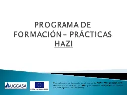 PROGRAMA DE  FORMACIÓN – PRÁCTICAS