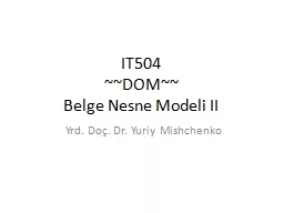 IT50 4 ~~DOM~~ Belge Nesne Modeli I