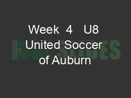Week  4   U8 United Soccer of Auburn