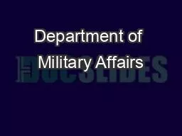 Department of Military Affairs