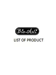 LIST OF PRODUCT HEALTH PRODUCT