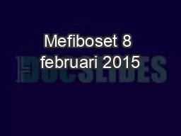 PPT-Mefiboset 8 februari 2015