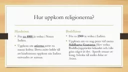 Hur uppkom religionerna?