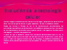 PPT-Evolución de la tecnología celular