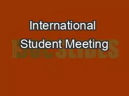 International Student Meeting